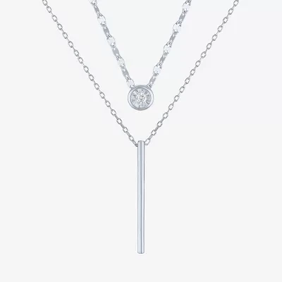 YES, PLEASE! 2-pc.Lab-Grown (G-H / I1-I2) Diamond Accent Necklace Set Sterling Silver