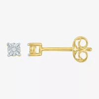 Yes, Please! (G-H / I1-I2) Diamond Accent Lab Grown White Diamond 14K Gold Over Silver Round 2 Pair Earring Set