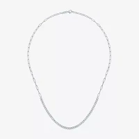 (G-H / I1-I2) Womens 1/3 CT. T.W. Lab Grown White Diamond Sterling Silver Tennis Necklaces