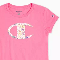 Champion Big Girls Crew Neck Short Sleeve Graphic T-Shirt