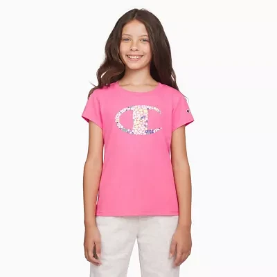 Champion Big Girls Crew Neck Short Sleeve Graphic T-Shirt