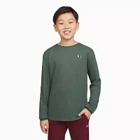 Champion Big Boys Crew Neck Long Sleeve T-Shirt