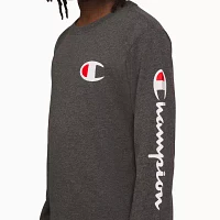 Champion Big Boys Crew Neck Long Sleeve T-Shirt