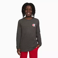 Champion Big Boys Crew Neck Long Sleeve T-Shirt