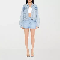 Forever 21 Embellished Denim Lightweight Womens Juniors Jacket