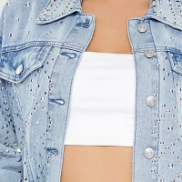 Forever 21 Embellished Denim Lightweight Womens Juniors Jacket