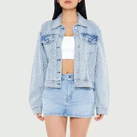 Forever 21 Embellished Denim Lightweight Womens Juniors Jacket