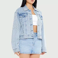 Forever 21 Embellished Denim Lightweight Womens Juniors Jacket