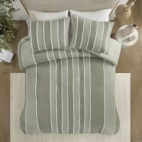 INK+IVY Shay Striped Cotton 3-pc. Midweight Comforter Set