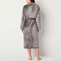 Liz Claiborne Womens Fleece Long Sleeve Length Robe