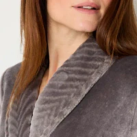 Liz Claiborne Womens Fleece Long Sleeve Length Robe