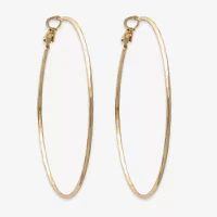 Bold Elements Gold Tone Hoop Earrings