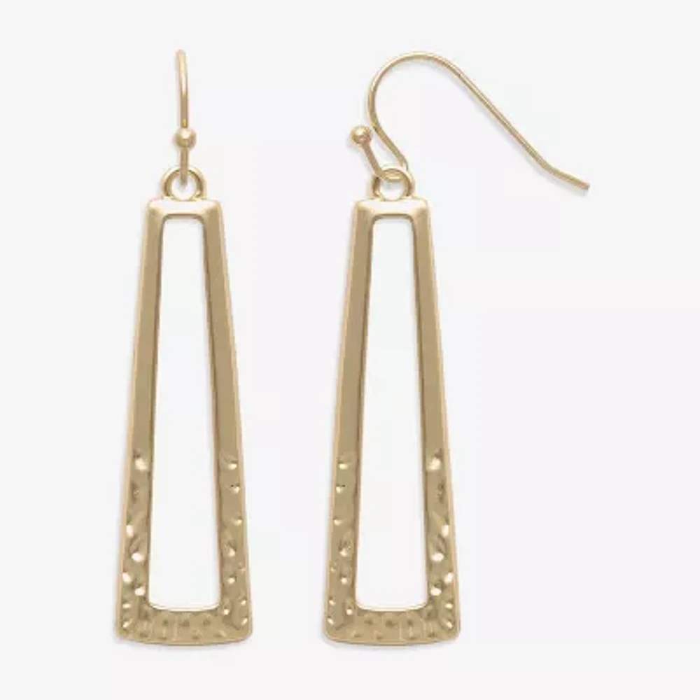 Bold Elements Gold Tone Womens Drop Earrings