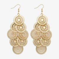 Bold Elements Gold Tone Drop Earrings