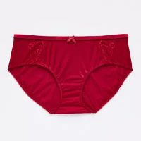 Ambrielle Satin With Lace Hipster Panty