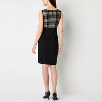 Danny & Nicole Womens Plaid Jacket Dress