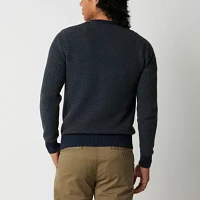 mutual weave Mens Crew Neck Long Sleeve Pullover Sweater