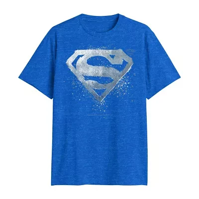 Big and Tall Mens Crew Neck Short Sleeve Classic Fit Superman Graphic T-Shirt