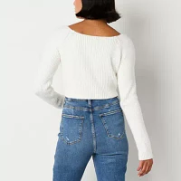 Forever 21 Juniors Womens V Neck Long Sleeve Pullover Sweater