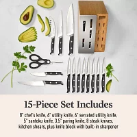 Calphalon 15-pc. with Sharpin Edgetech Knife Block Set