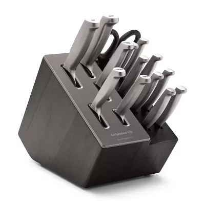 Calphalon Stainless Steel 15-pc. with Sharpin Edgetech Knife Block Set