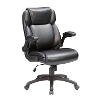 Sealy Atlas Bonded Ergonomic Design Adjustable Height Office Chair in Black