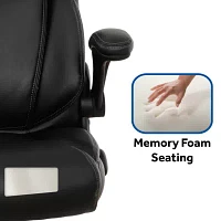 Sealy Atlas Bonded Ergonomic Design Adjustable Height Office Chair in Black