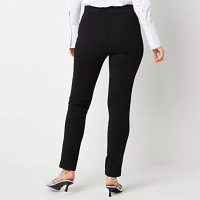 Liz Claiborne Classic Fit Straight Easy-on + Easy-off Seated Wear Trouser