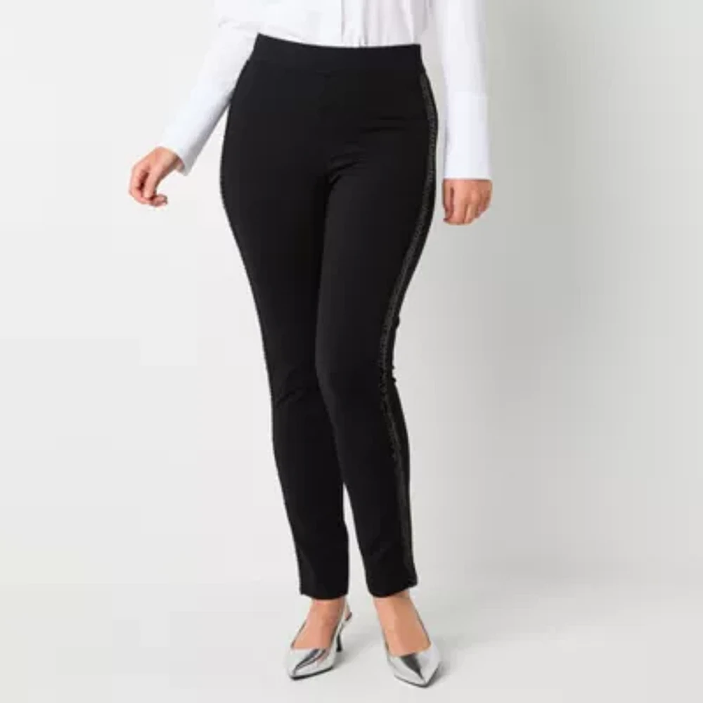 Liz Claiborne Classic Fit Straight Easy-on + Easy-off Seated Wear Trouser