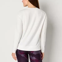 Xersion Womens Soft French Terry Crew Neck Long Sleeve Sweatshirt