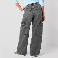 Thereabouts Little & Big Girls Cargo Wide Leg Jean