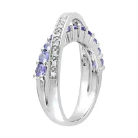 Sterling Silver Tanzanite & Diamond-Accent Ring