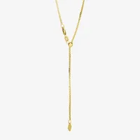 Adjustable 14K Gold 20 Inch Solid Box Chain Necklace