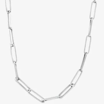 Made in Italy Unisex Adult 18 Inch 14K Gold Link Necklace Paperclip