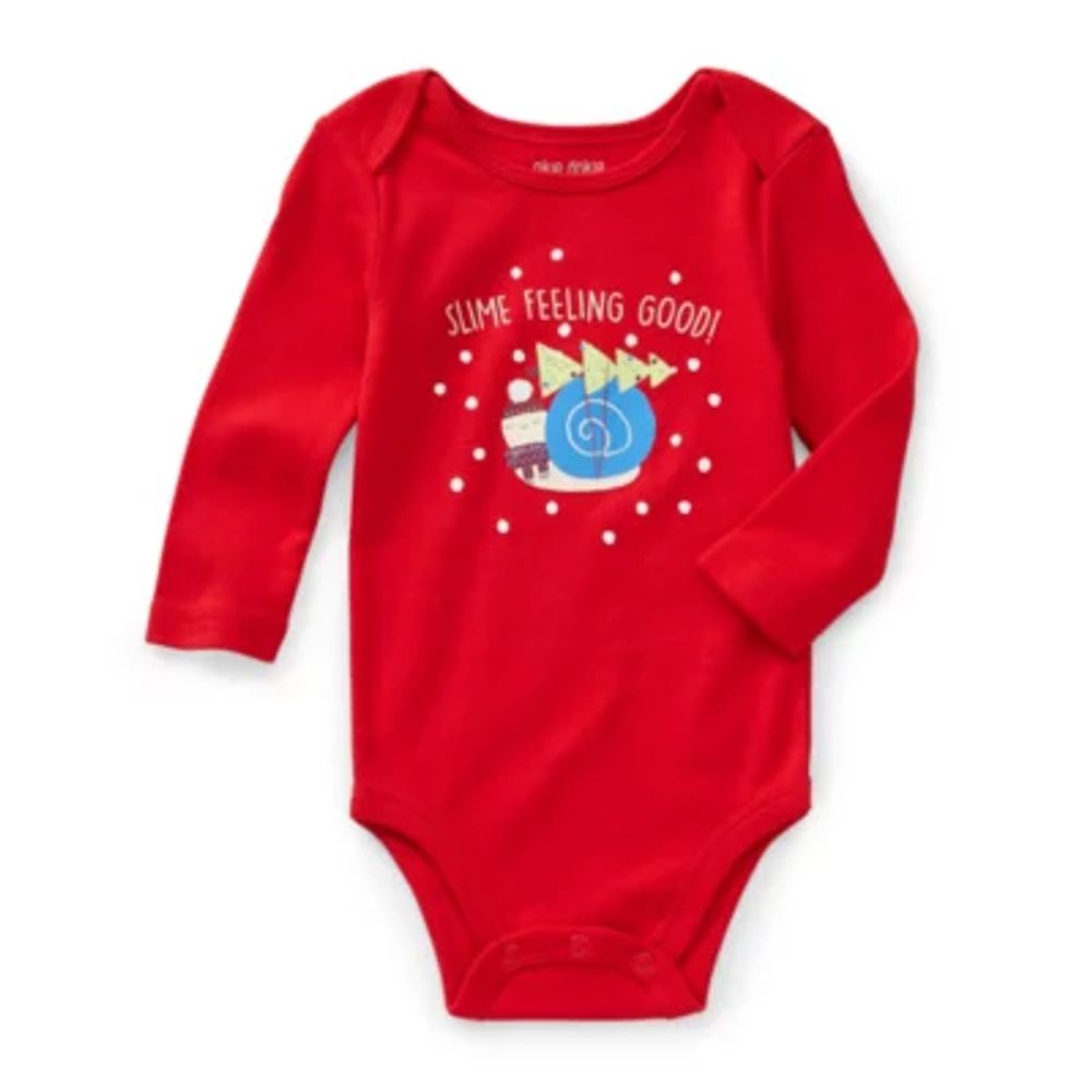 Okie Dokie Baby Boys Crew Neck Long Sleeve Bodysuit