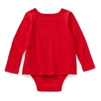 Okie Dokie Toddler Girls Long Sleeve Bodysuit