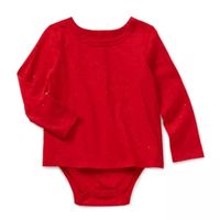 Okie Dokie Toddler Girls Long Sleeve Bodysuit