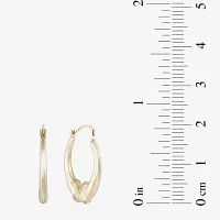 14K Yellow Gold 19.15mm X Hoop Earrings