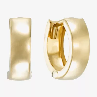 14K Yellow Gold 12.5mm Hinged Hoop Earrings