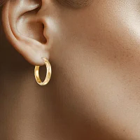 Laser-Cut 14K Yellow Gold 15mm Hoop Earrings