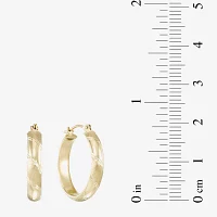 Laser-Cut 14K Yellow Gold 15mm Hoop Earrings