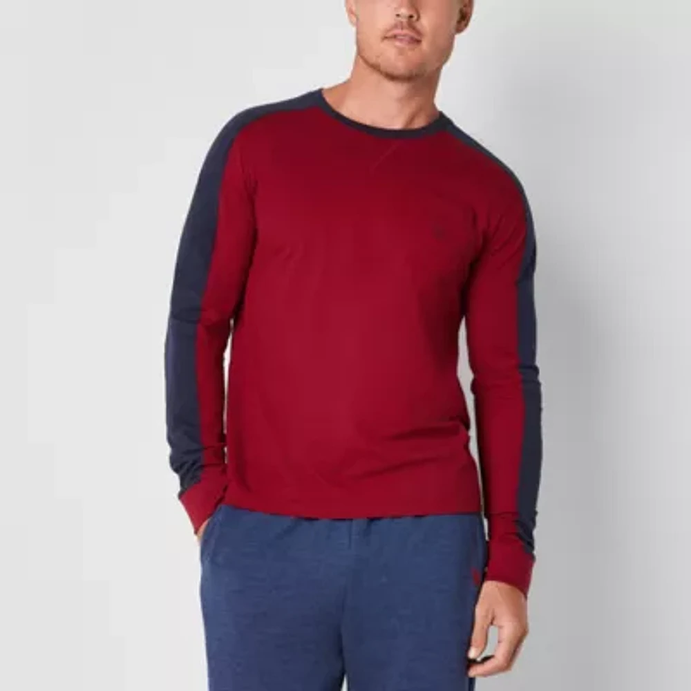 U.S. Polo Assn. Colorblock Mens Crew Neck Long Sleeve Pocket T-Shirt