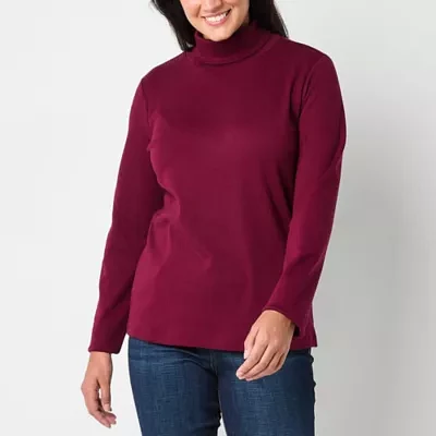 St. John's Bay Tall Womens Long Sleeve Turtleneck