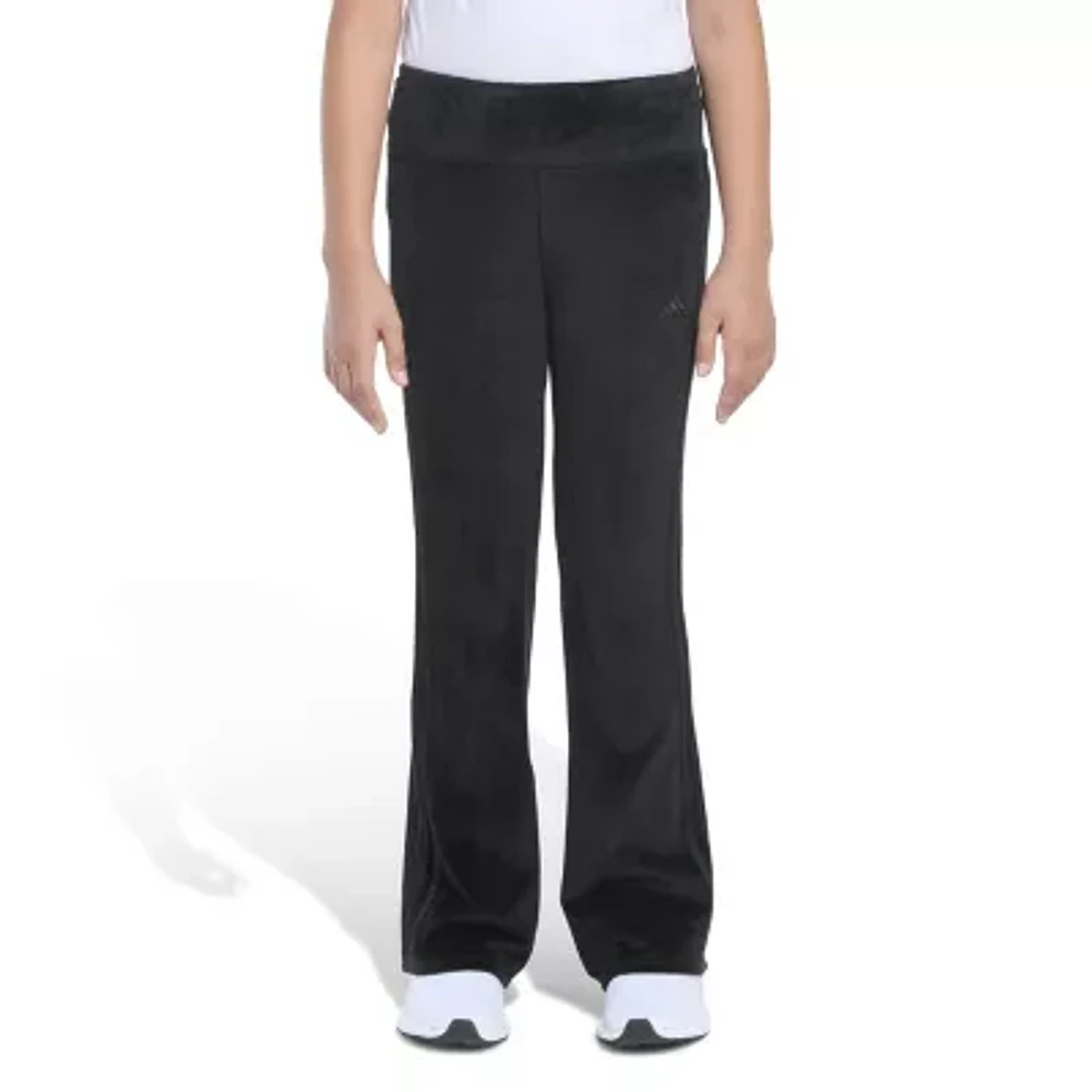 adidas Big Girls Mid Rise Flare Flat Front Pant