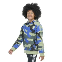 adidas Big Boys Embroidered Fleece Hoodie