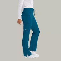 Skechers Sk201 Reliance 3-Pocket Mid-Rise Straight Leg Womens Petite Tag Free Stretch Fabric Moisture Wicking Scrub Pants