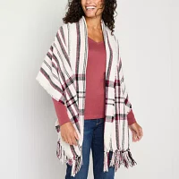 St. John's Bay Chanille Plaid Oblong Scarf