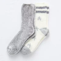 Mixit Cozy Chenille 2 Pair Crew Socks Womens