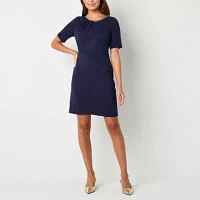 Alyx Short Sleeve Sheath Dress With Chain Detail