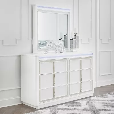 Signature Design by Ashley Chalanna 6-Drawer Dresser with Mirror